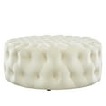 thumbnail image 3 of Modway Amour Tufted Button Large Round Performance Velvet Ottoman, White, 3 of 6