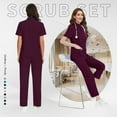 thumbnail image 7 of VIAOLI Scrubs for Women Set – Quarter-Zip Top & Slim Straight Scrub Pants, Stretchy Medical Uniform, 10 colors, 7 of 7