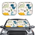 thumbnail image 2 of Haiem Childish Dinosaur Car Windshield Sun Shade (2 Pieces) Foldable Windshield Sun Shade Car Accessories for Truck SUV Pickup-Small, 2 of 7