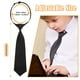 thumbnail image 3 of Guardurnaity Corbata perezosa para mujer, Unisex, fácil de tirar, accesorios de uniforme negro, vestido clásico, corbata sólida, camisa de Accesorios de disfraces, 3 of 4