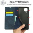 thumbnail image 5 of Compatible with Samsung A12 5G Wallet Case, PU Leather Flip Folio Case with Card Holders RFID Blocking Kickstand [Shockproof TPU Inner Shell] Phone Cover For Samsung Galaxy A12 5G, blue, 5 of 11