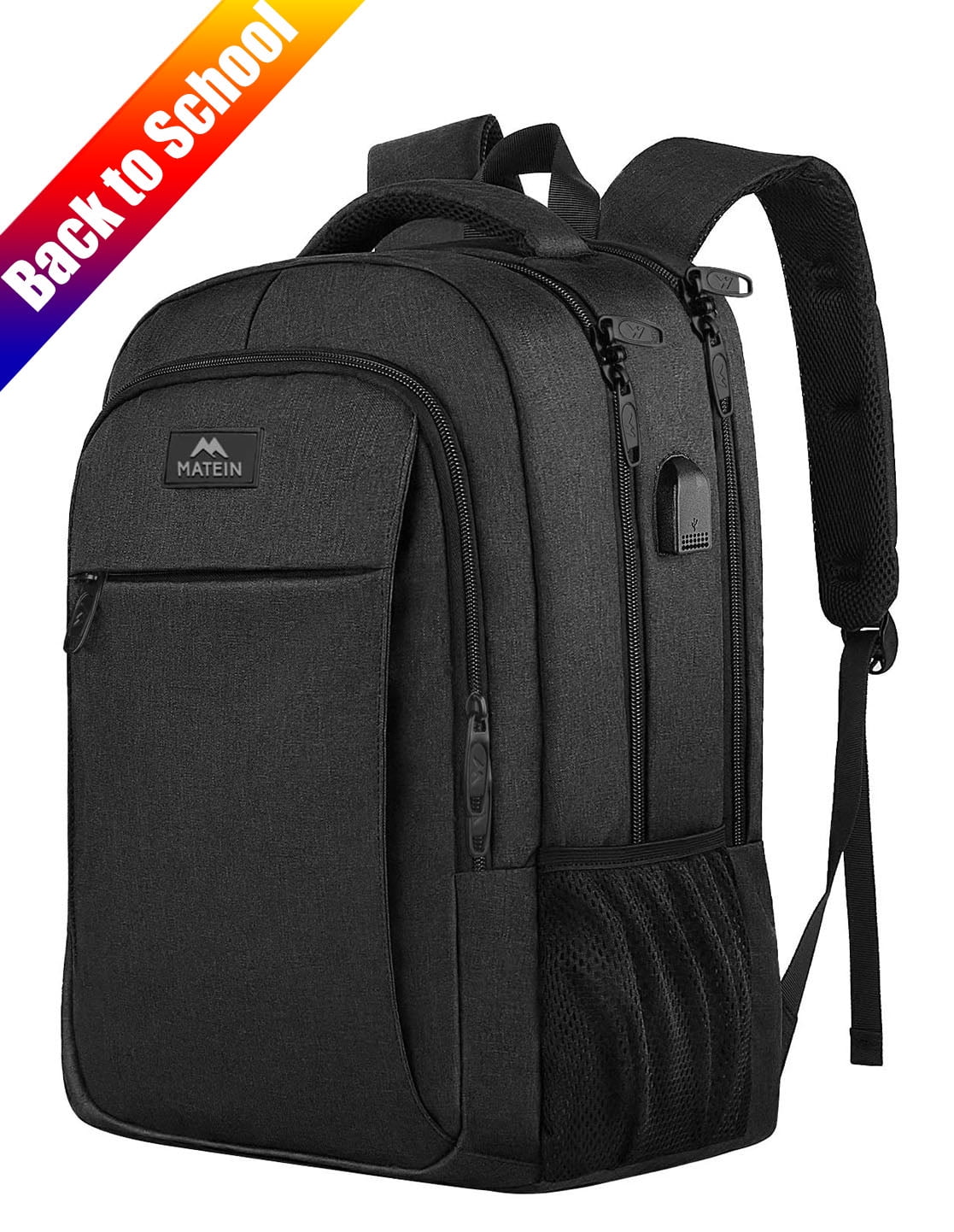 Matein 15.6 Inch Laptop Backpack with Usb Charging Port for Men Womens