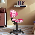 thumbnail image 2 of Pemberly Row Low Back Computer Executive Chair with Large Base & Pads in Pinklip, 2 of 9