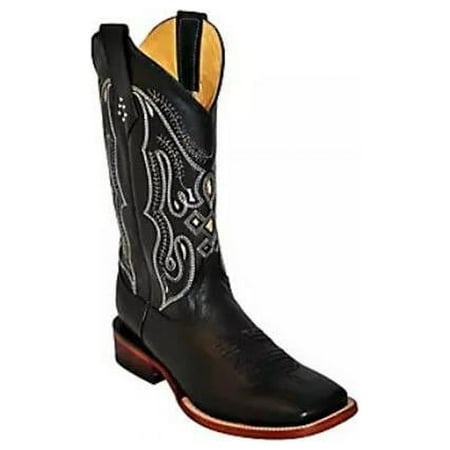 

Mens Colby S-Toe Stallion Cowboy Boots Black & Rust - Size 9D