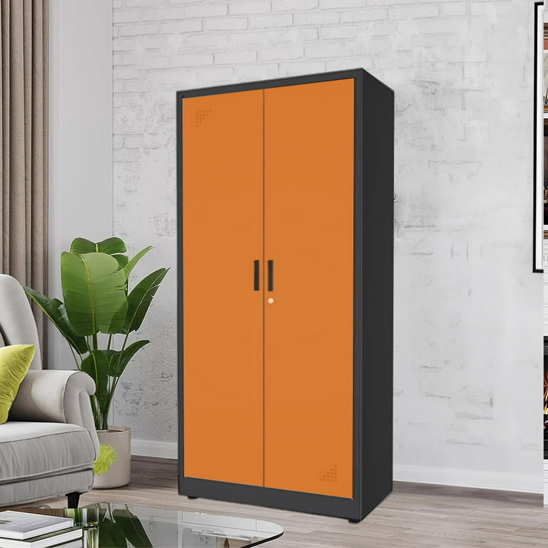 71 inch Metal Garage Storage Cabinet with Locking Doors and Adjustable  Shelves - On Sale - Bed Bath & Beyond - 38955672