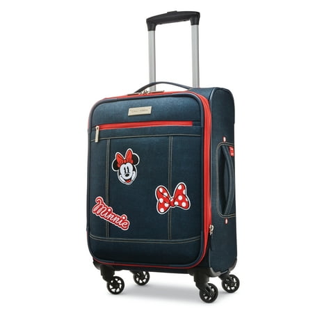 American Tourister Disney Minnie Mouse Denim Krush 21-inch Softside Spinner, Carry-On Luggage, One Piece