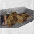 thumbnail image 6 of Retro Soft Flannel Fleece Throw Blanket, Abstract Parquet Flooring Wooden Rustic with Geometric Monochrome Pattern, Cozy Plush for Indoor and Outdoor Use, 60" x 80", Brown Pale Brown, by Ambesonne, 6 of 6