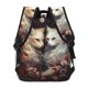 thumbnail image 4 of Easygdp Flower Cat Couple Mochila Ergonómica Versátil para Laptop - Múltiples Bolsillos, Correas Ajustables, Unisex para Escuela, Viajes y Actividades al Aire Libre-One Size, 4 of 5