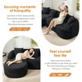thumbnail image 6 of HUTWIFE 100" Modern Luxury Plush Chenille Sofa With 4 Throw Pillows For Living Room Bedroom Apartment, black, 6 of 7