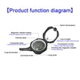 thumbnail image 4 of Multifunctional Compass High-Accuracy Geological Compass Survival Orienteering Compass Waterproof Gradiometer Inclinometer for Camping Hiking Adventure Tacticals Training, 4 of 7