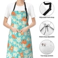 thumbnail image 6 of Lsque Cute Sloth on Floral Tree Waterproof Apron Chef Aprons for Men Heavy Duty Chemical Work Apron Extra Long Grilling Aprons with Adjustable Bib Apron, 6 of 9