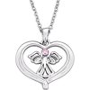 Angel Heart Silver-Plated Pendant, 18" with 3" extender