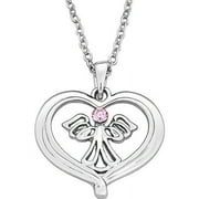 Angel Heart Silver-Plated Pendant, 18" with 3" extender