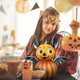 thumbnail image 3 of Halloween Pumpkin Bat Decoration Cute Pumpkin Bat Figurine for Halloween Party, Home, and Yard Decor, 3 of 5