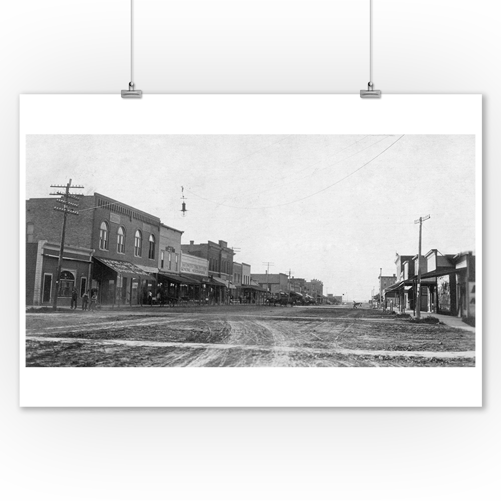 Colby, Kansas View of Main Street (9x12 Art Print, Wall Decor Travel
