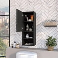 thumbnail image 4 of FM FURNITURE Praia Medicine Cabinet Engineered Wood Black Wengue, 4 of 7