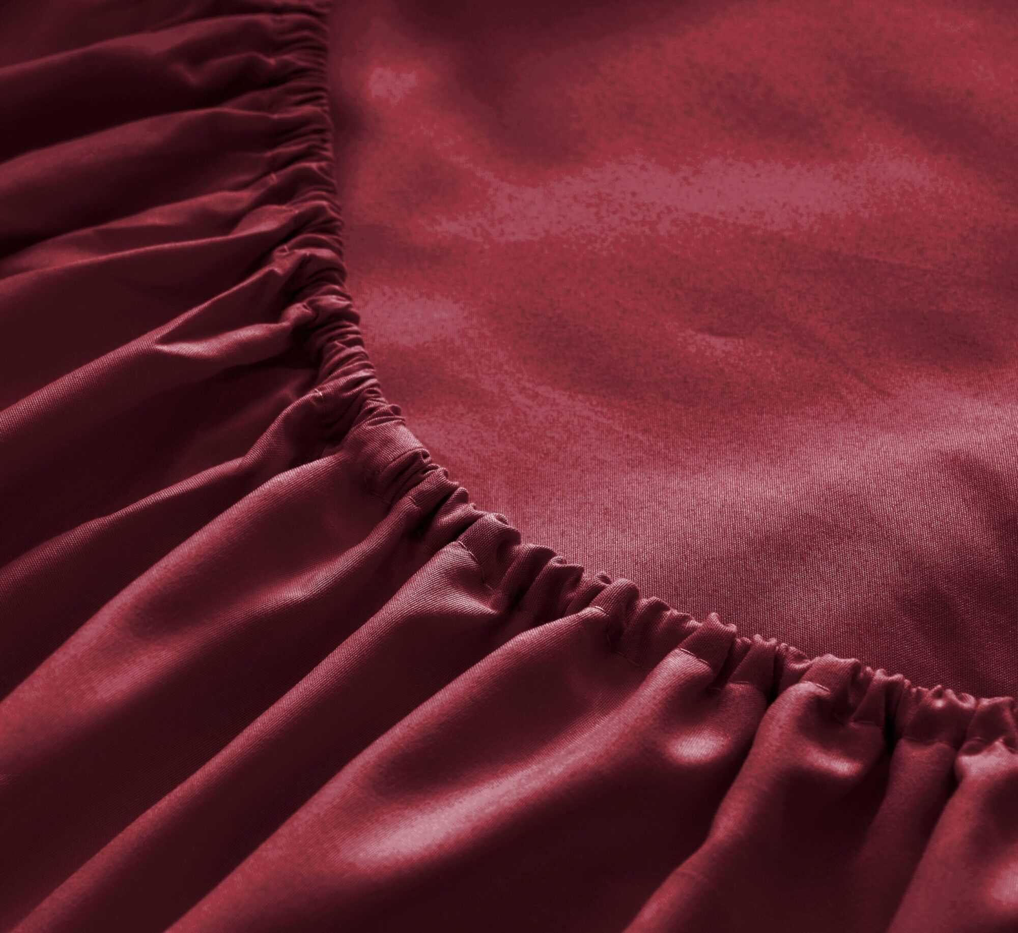 The Season Essentials Wrinkle Free Sheet Sets with Deep Pockets & Stain Resistant, 4 pc, 1800 Thread Count Bamboo Based, Burgundy, Full