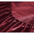 thumbnail image 4 of the Season Essentials Wrinkle Free Sheet Sets with Deep Pockets & Stain Resistant, 4 pc, 1800 Thread Count Bamboo Based, Burgundy, Full, 4 of 11