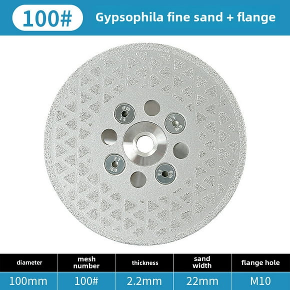 Chuan Xing Disque de Coupe et de Broyage en Diamant - 10cm 100 Grain Fin, Design Double Face pour Marbre, Granit, Quartzite - Traitement de Pierre de Précision, Rénovation de Sol, Compatible avec Moulin d'Angle, Durable