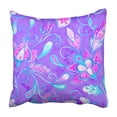 thumbnail image 1 of BSDHOME Abstract Flower Colorful with Whimsical Whimsy Paisley Buta Lotus Watercolor Bizarre Pillowcase 18x18 inch, 1 of 1
