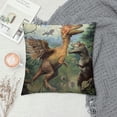 thumbnail image 2 of Orinice Dinosaur Bird Forest Graphic Decorative Throw Pillow Cover for Home Couch Living Room Sofa - 1PC 18x18in, 2 of 5