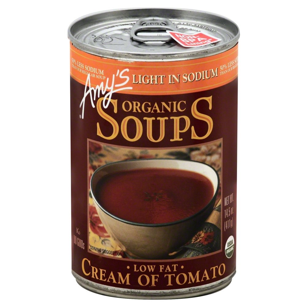 Amy's Organic Cream of Tomato Soup, Light in Sodium, Low Fat, 14.5