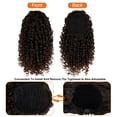 thumbnail image 6 of DODOING 14 Inch Curly Pony Hair Afro Synthetic Ponytail Extension Clip in Colored Hair Extensions, 6 of 8