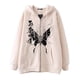 thumbnail image 1 of Dark hip hop gótico Harajuku Y2k estampado de mariposa cremallera Sudadera con capucha hombres y mujeres Harajuku chaqueta sudadera, 1 of 5