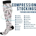 thumbnail image 4 of FREEAMG 1 Pair Beautiful Paris Eiffel Tower Compression Socks 20-30mmHg Knee High Women Socks Tube Athletic Stockings for Men Sport Soccer Running Cycling Medical Nurse Winter Travel, 4 of 7