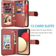 thumbnail image 2 of Galaxy A13 5G Case, A13 5G Wallet Case, Samsung Galaxy A13 5G 6.5 inchs PU Leather Case, Tekcoo Luxury Cash Credit Card Slots Folio Flip Cover Detachable Magnetic Case & Kickstand - Wine Red, 2 of 6