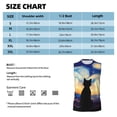 thumbnail image 5 of Lsque Cat Under Starry Skies Print Men's Cotton Blend Sleeveless Muscle Shirts (S-3XL)- Moisture Wicking, Odor Protection, UPF 30+,3X-Large, 5 of 8