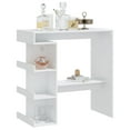 thumbnail image 2 of vidaXL Bar Table with Storage Rack White 100x50x101.5 cm Engineered Wood, 2 of 4
