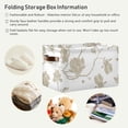 thumbnail image 6 of GZHJMY Vintage Stylized White Color Print Foldable Storage Bin Bedroom/Office Rectangular Canvas Basket 14.2"x10.2", 1 PCS Cube Organizer Boxes with Handles for Books/Clothes/Toys, 6 of 7