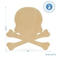 thumbnail image 3 of Wood Skull Cutouts 12 x 11-7/10 Inch, Pack of 6 Fall Unfinished Wood Cutouts to Paint and Display, DIY Halloween Décor, by Woodpeckers, 3 of 5