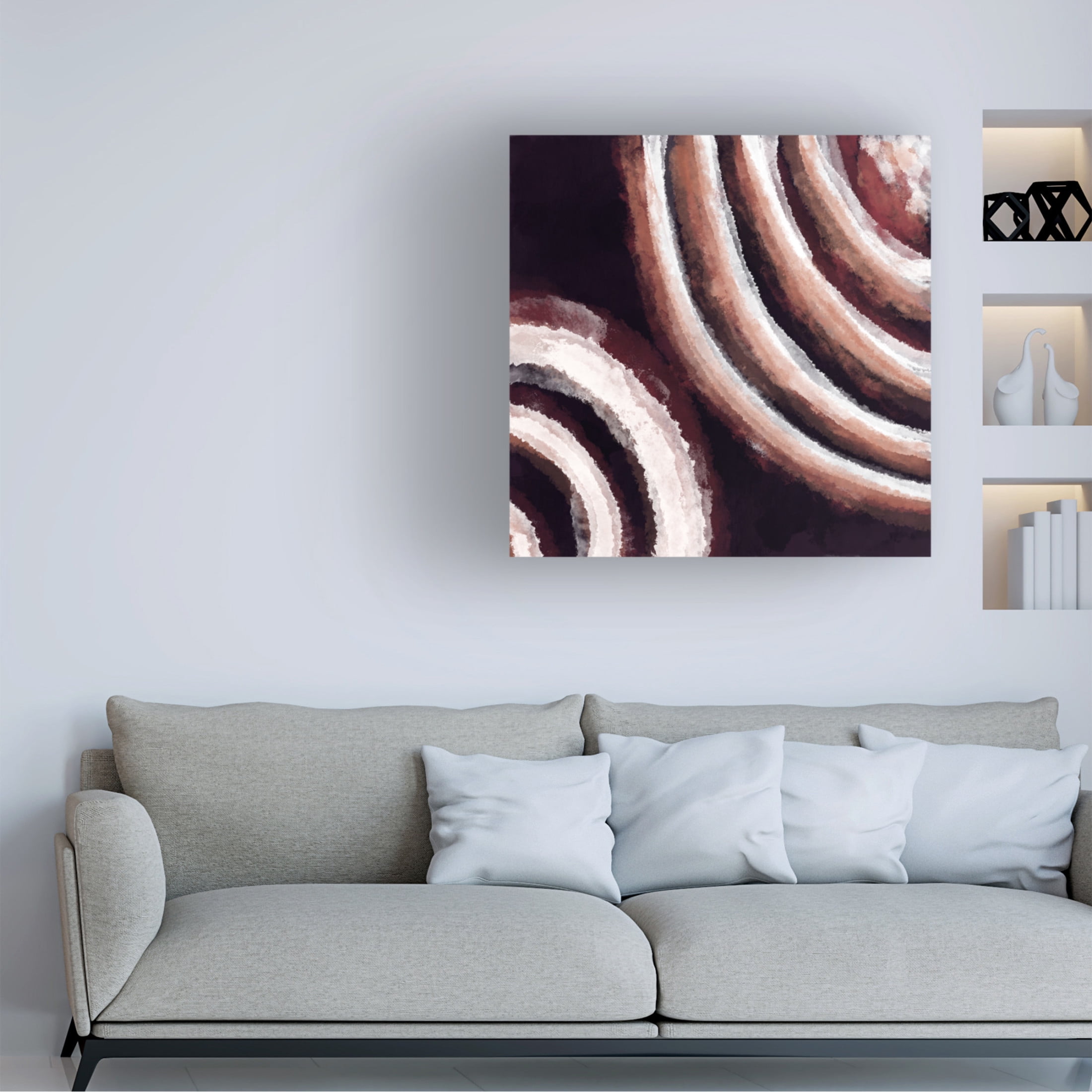 Trademark Fine Art Emel Tunaboylu  Brown Abstract 1 Canvas Wall Art