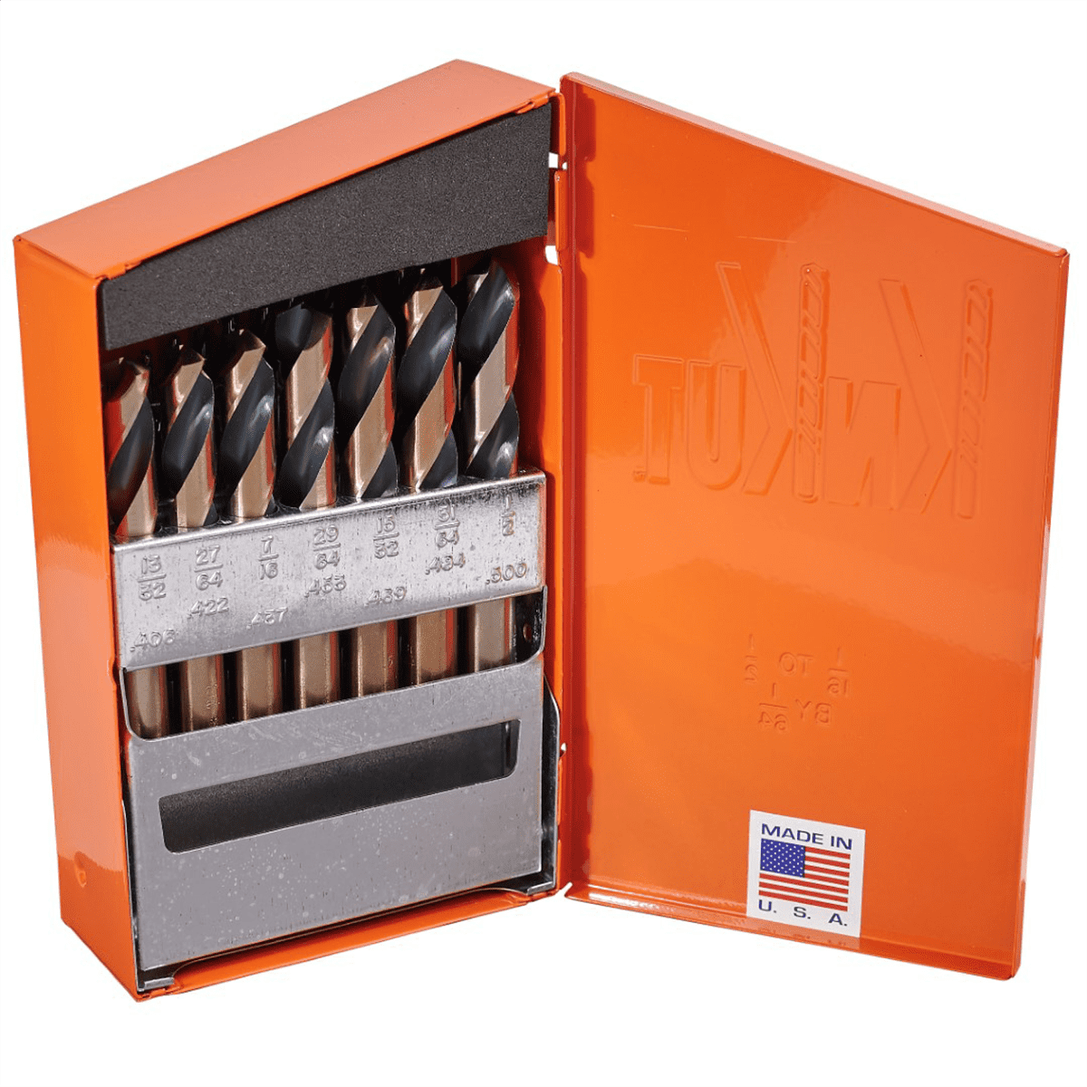 KnKut 29 Piece Short Stubby Length Drill Bit Set 1/16"-1/2" by 64ths