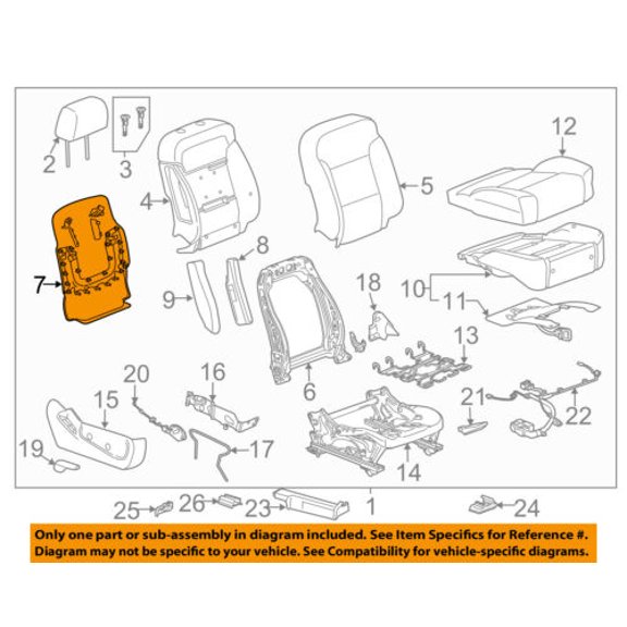 GM OEM Driver Seat-Seat Back Panel 23365182
