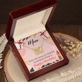 thumbnail image 6 of To Mom Birthday Message Home is Mom Inseparable Necklace, 6 of 20