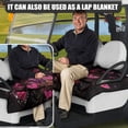 thumbnail image 5 of Whosucclay Butterfly Love Golf Cart Seat Cover, Durable Comfortable Towel Blanket for Most 2-Seat Golf Carts 4 Front Pockets Golf Cart Seat Protector, 52.36"x 32.28", 5 of 7