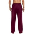 thumbnail image 4 of DDAPJ pyju Pajama Pants for Men Baggy Lounge Pants Drawstring Elastic Waist Straight Wide Leg Pants with Pockets Grape Purple L, 4 of 7
