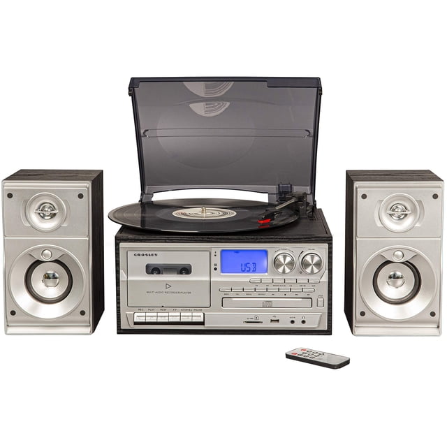 Tocadiscos Crosley CR7014A, casete de CD Bluetooth USB SD