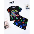 thumbnail image 6 of ATAIKU 3D Printed Boys Summer Pajamas Set Kids 2-Piece PJs Tee and Shorts Jammies Set 3-12Y - Dinosaur, 6 of 10