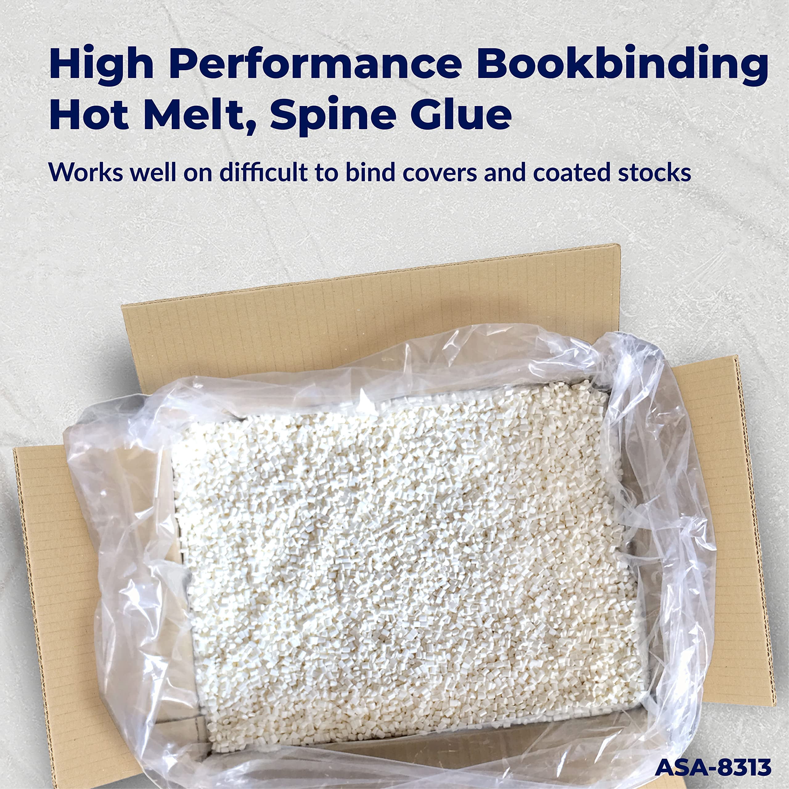 ASA High-Performance Book Binding Adhesive for Tough Covers & Coated Stocks | EVA Hot Melt Glue, 40lbs