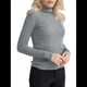 thumbnail image 2 of Suéteres Acanalados para Mujer, Lindos Suéteres de Punto de Cuello Alto, Ajustados y Cálidos Gris un Tamaño, 2 of 9