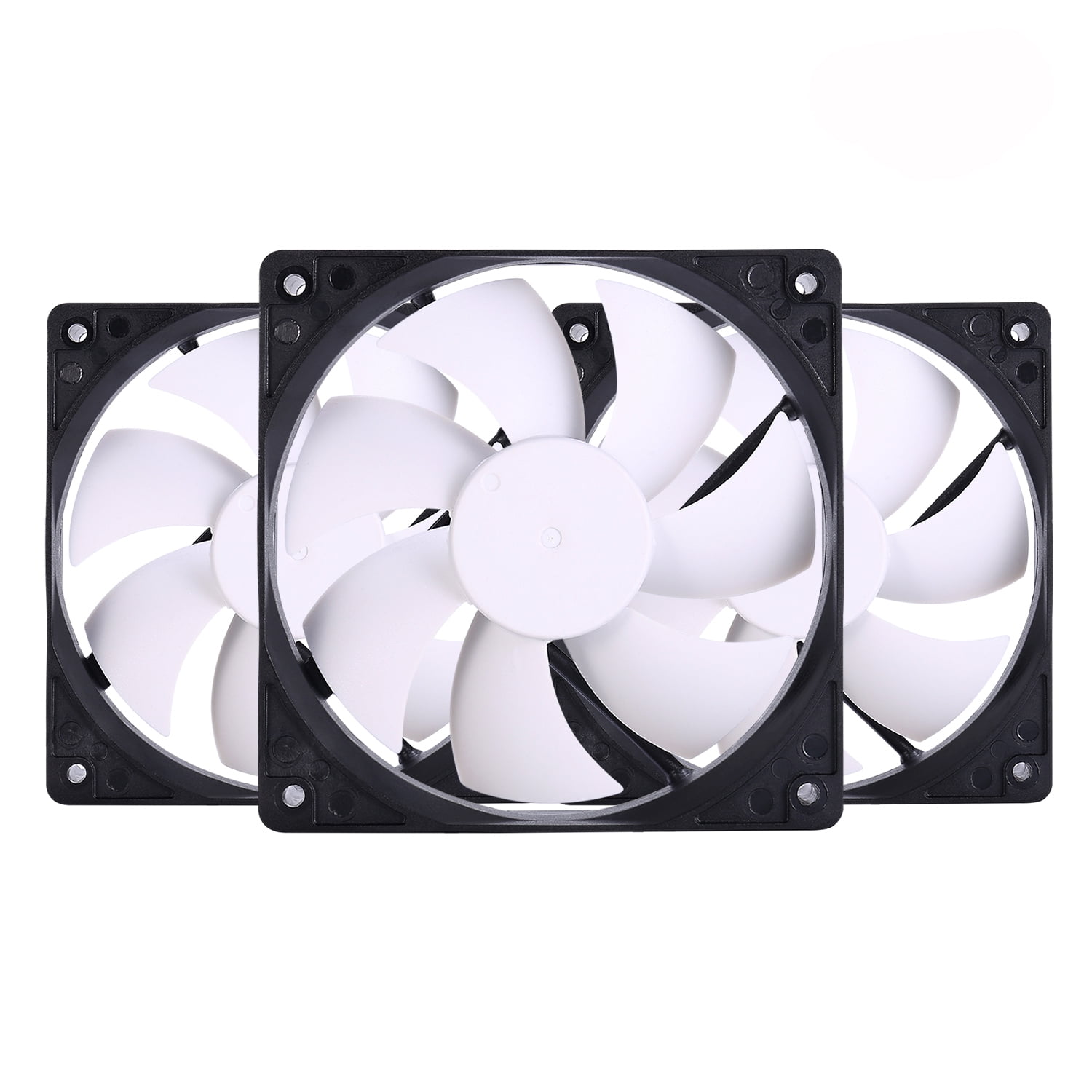 PanoMounts 120mm PC Computer Case Fan 12V 3Pin White Quiet CPU Case