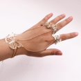 thumbnail image 4 of Cadena Mujer Arnés de mano de mariposa Esbón de cadena escvo Sunnimix pulsera anillo, 4 of 4