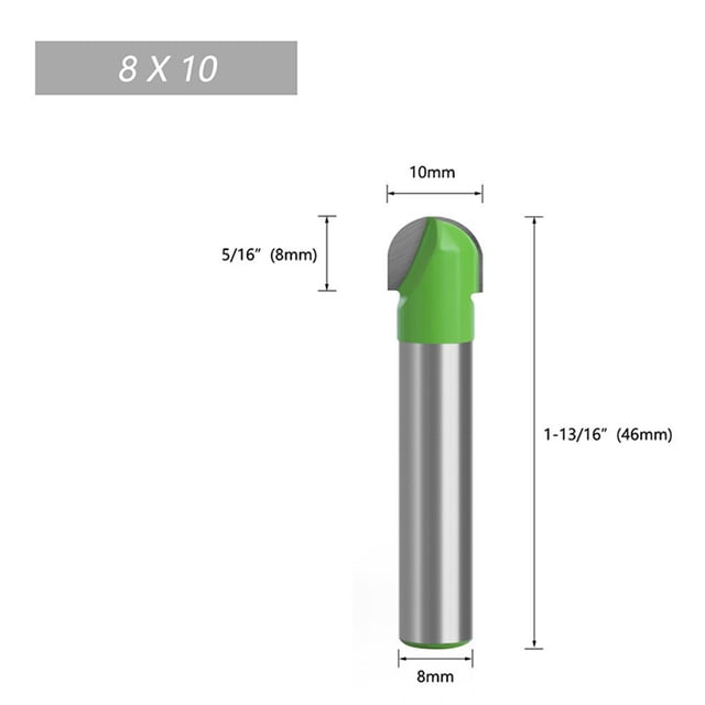 BTOER Milling Cutter 1pc 8mm Shank Ball Nose End Mill Round Nose Cove CNC Router Bits For Wood Radius Core Woodworking Power Tool Part