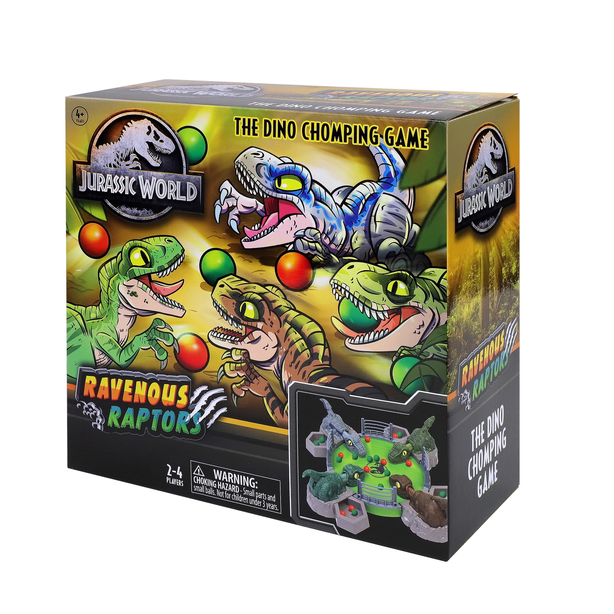 Jurassic World Ravenous Raptors, Dinosaur Family Game for Ages 4 and up; for 2 to 4 Players