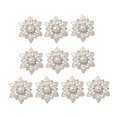 thumbnail image 1 of AMLESO 10 Pcs Rhinestone Pearl Flower Embellishment Button Flatback Clothes Dress Decor, 1 of 8