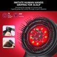 thumbnail image 3 of LEEYNEER Multi-Function Electric Scalp Massager - Wireless Oily Diffuser Comb with Adjustable Heat & Vibration Modes  Ergonomic Handle for All Hair Types  Red & Black Design  Sleek Beauty, 3 of 5